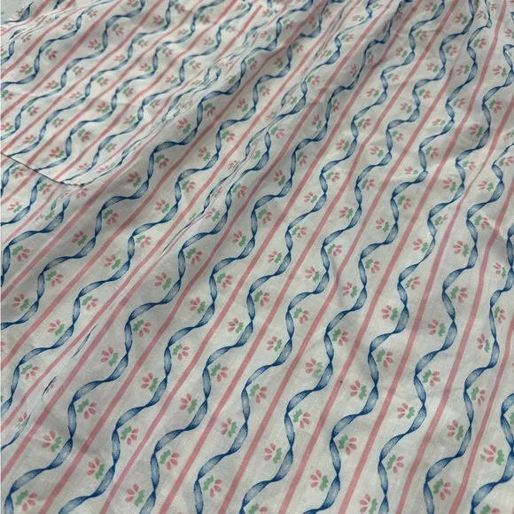 EXCELLENT Vintage 1980s Apron Kitchen T&CL Baking Cooking Pink Blue RARE - Picture 6 of 6